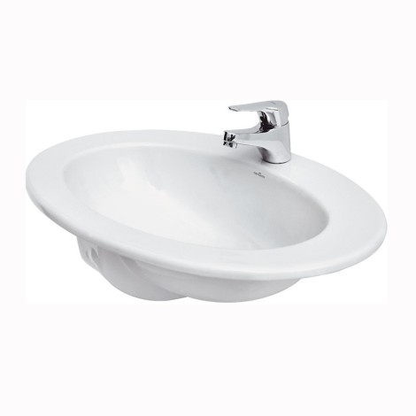 Cersanit Gamma umywalka wspuszczana w blat 63x47 cm biała