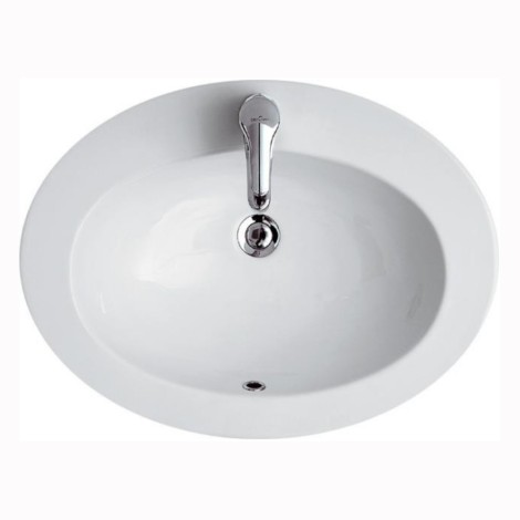 Cersanit Gamma umywalka wspuszczana w blat 63x47 cm biała