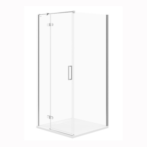 Cersanit City kabina prysznicowa kwadratowa, szkło transparentne 90x90x195 cm lewa chrom