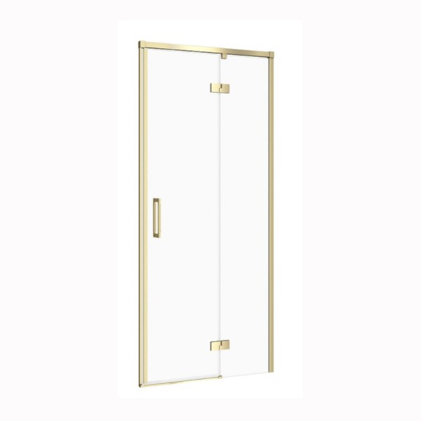 Cersanit Larga drzwi kabiny, szkło transparentne 80x195 cm prawe złoty mat