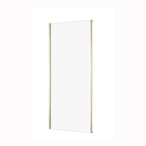 Cersanit Larga ścianka kabiny, szkło transparentne 90x195 cm złoty mat