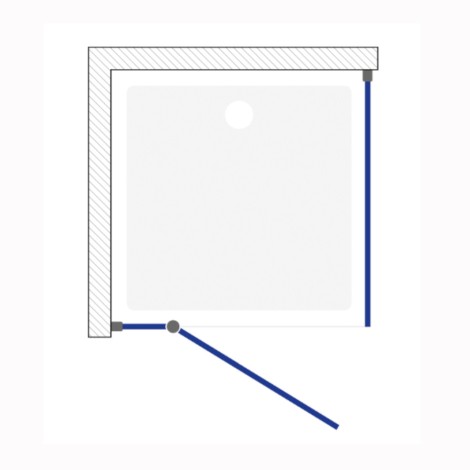 Cersanit Larga kabina prysznicowa kwadratowa,szkło transparentne 90x90x195 cm lewa chrom