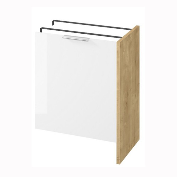 Cersanit City szafka na pralkę z drzwiami 65 cm dąb