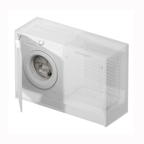 Cersanit City szafka na pralkę z drzwiami 65 cm dąb