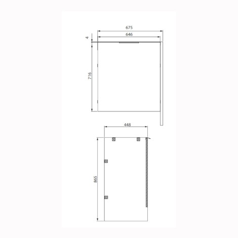 Cersanit City szafka na pralkę z drzwiami 65 cm biała