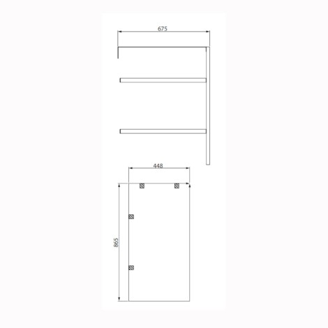 Versanit City szafka na pralkę otwarta 65 cm biała