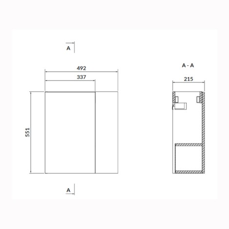 Cersanit Larga szafka podumywalkowa toaletowa 50 cm antracyt
