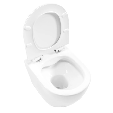 Rea Carter miska WC wisząca bezkołnierzowa z deską wolnoopadającą