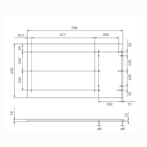 Cersanit Moduo blat 80 cm dąb