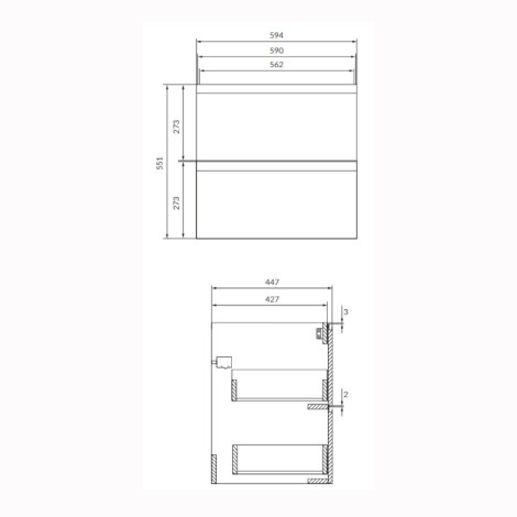 Cersanit Moduo szafka podumywalkowa 60 cm kaszmir