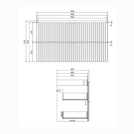 Cersanit Tirso szafka podumywalkowa 100 cm biała matowa