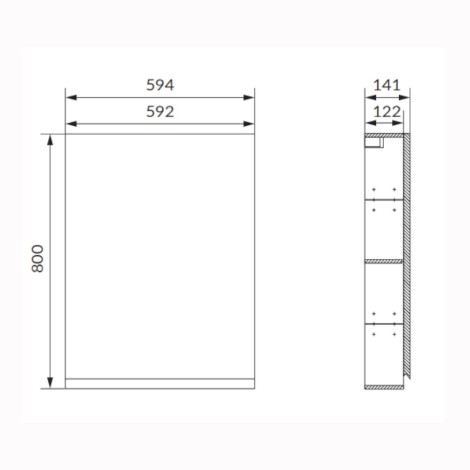 Cersanit Moduo szafka łazienkowa wisząca 60 cm antracyt