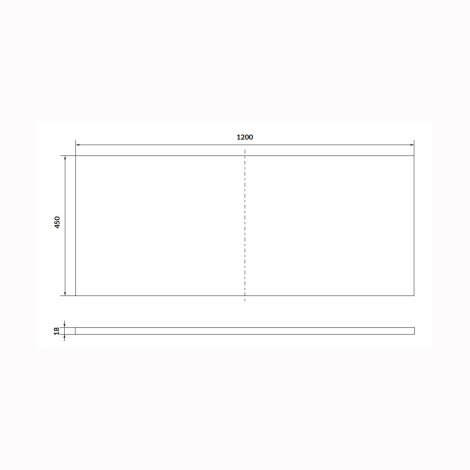 Cesrsanit Tirso blat 120 cm biały matowy