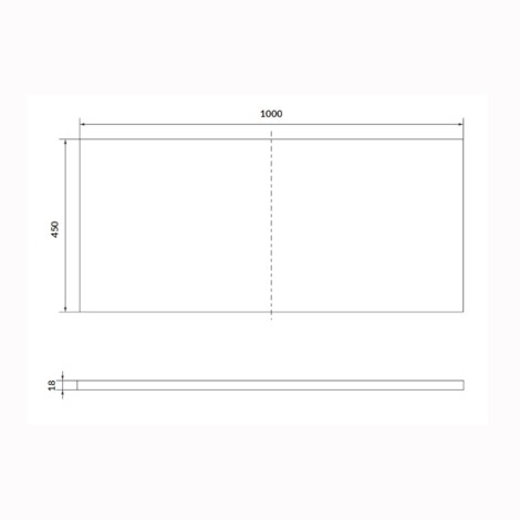 Cersanit Tirso blat 100 cm biały matowy