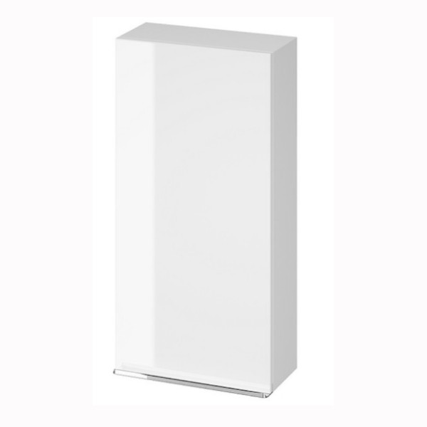 Cersanit Vrgo szafka łazienkowa wisząca, chromowany uchwyt 40 cm biała