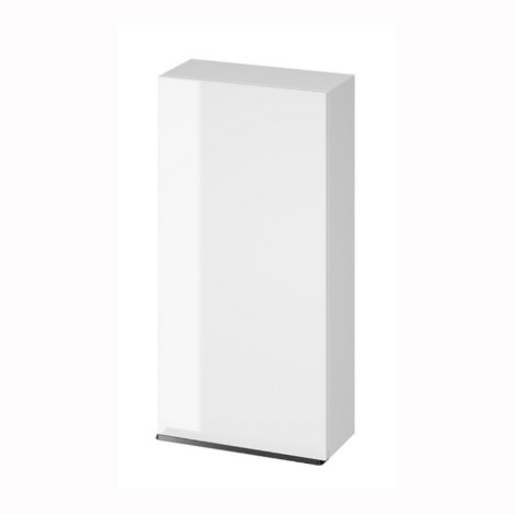 Cersanit Virgo czafka łazienkowa wisząca, czarny uchwyt 40 cm biała