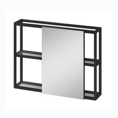 Cersanit Zen szafka lustrzana 80 cm czarna