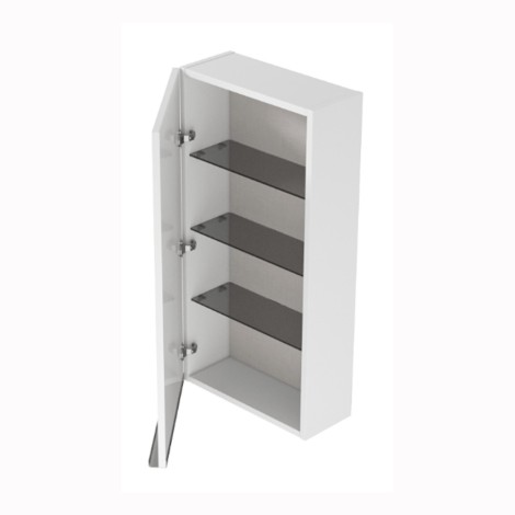 Cersanit Vrgo szafka łazienkowa wisząca, chromowany uchwyt 40 cm biała