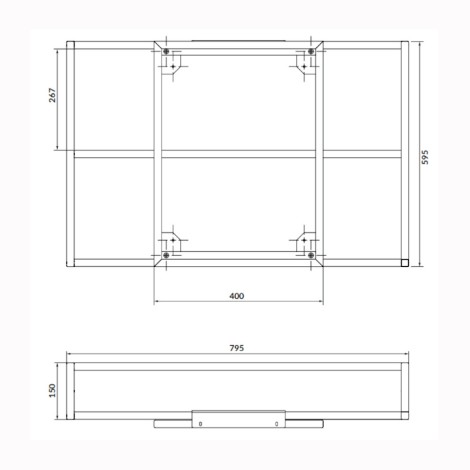Cersanit Zen szafka lustrzana 80 cm czarna