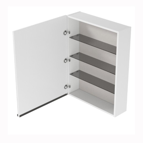 Cersanit Virgo szafka lustrzana, chromowany uchwyt 60 cm biała