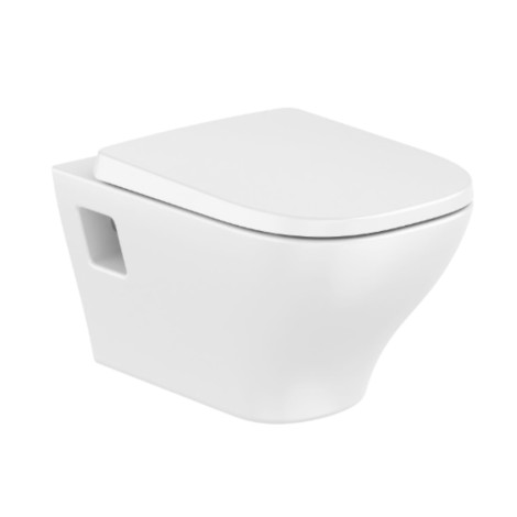 Roca Optica miska wc wisząca Rimless Vortex wirowe spłukiwanie (widoczne mocowania)