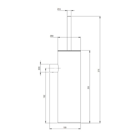Deante Round szczotka WC wisząca titanium