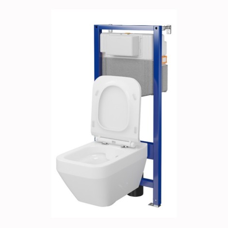 Cersanit zestaw stelaż podtynkowy aqua 50 Mech + miska zawieszana Crea z deską wolnoopadającą