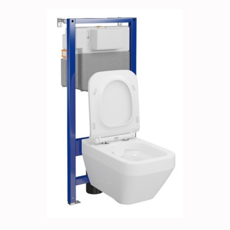 Cersanit zestaw stelaż podtynkowy aqua 50 Mech + miska zawieszana Crea z deską wolnoopadającą