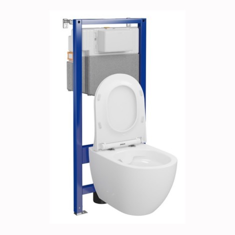 Cersanit zestaw stelaż podtynkowy Aqua 50 Mech + miska zawieszana Zen z deską