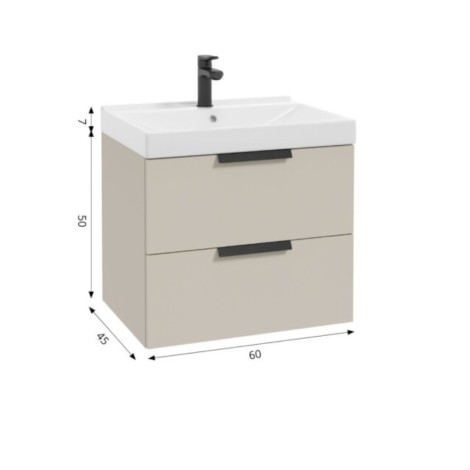 Defra Faro D60 szafka podumywalkowa szary kaszmir 60cm