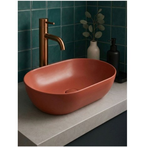 UPTREND korek click-clack ceramiczny okrągły red mat bez przelewu