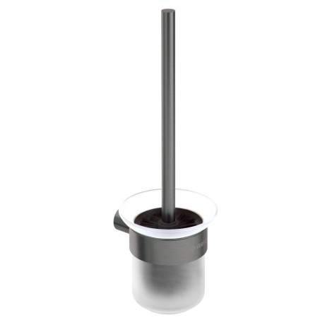 Deante Round szczotka WC wisząca titanium