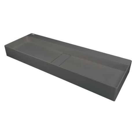 Deante Blur umywalka granitowa nablatowa z maskownicą antracyt metalik 100x40cm