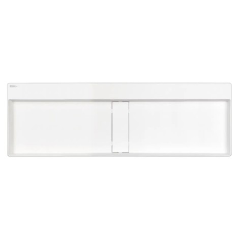 Deante Blur umywalka granitowa nablatowa z maskownicą alabaster 120x40cm