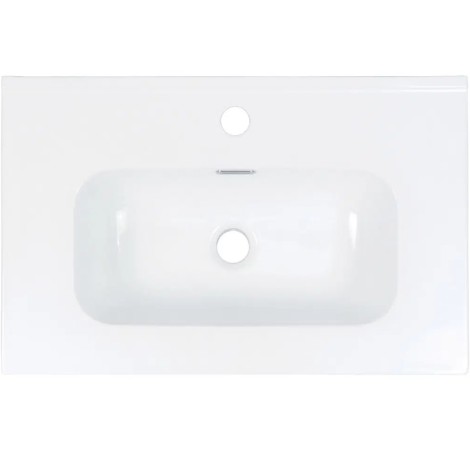 Deante Tubo umywalka ceramiczna wpuszczana biała 60x38,5cm