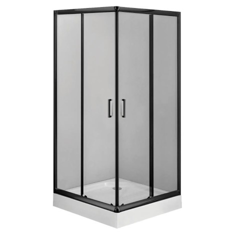 Deante Funkia kabina prysznicowa kwadratowa z brodzikiem nero 80x80cm