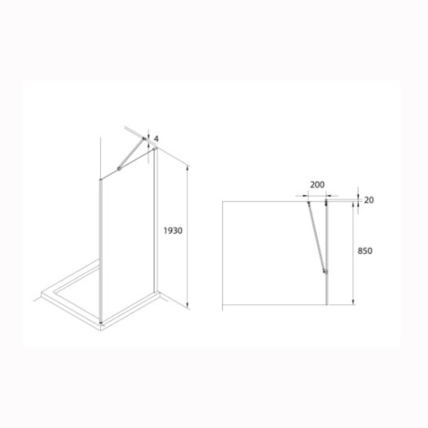 Roca Capital ścianka boczna 90 cm czarny mat