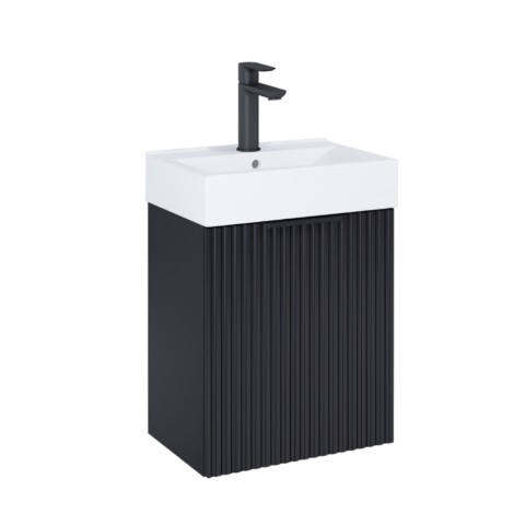 Roca Reef Unik szafka z umywalką czarny mat 45cm