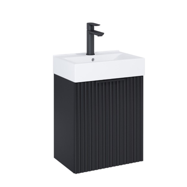 Roca Reef Unik szafka z umywalką czarny mat 45cm