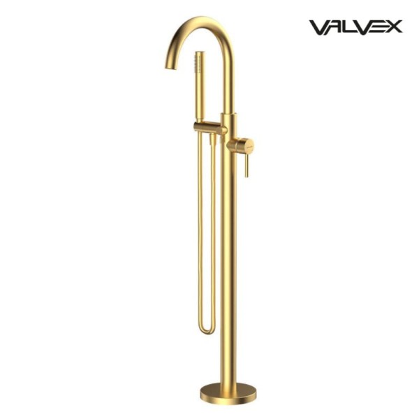 Valvex Cannoli bateria wannowa wolnostojąca brushed gold