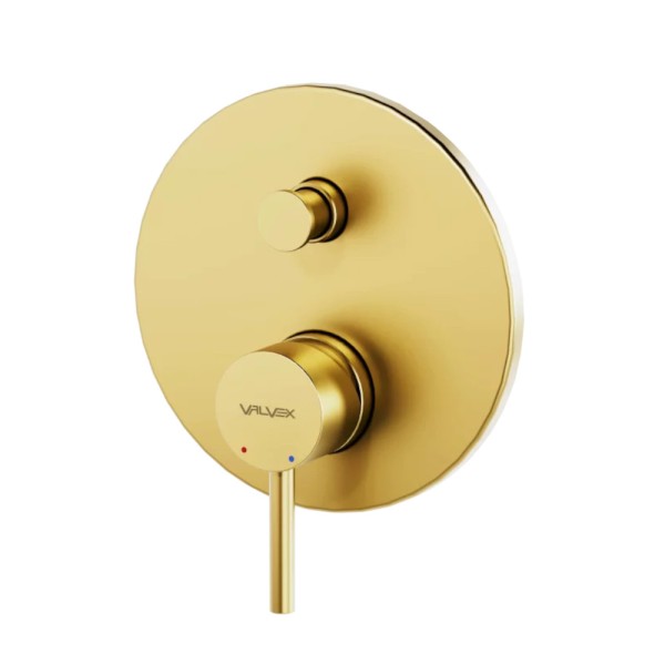 Valvex Cannoli bateria natryskowa podtynkowa 2-funkcyjna brushed gold