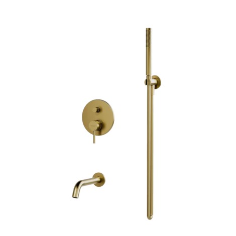 Valvex Cannoli zestaw wannowo-prysznicowy podtynkowy brushed gold