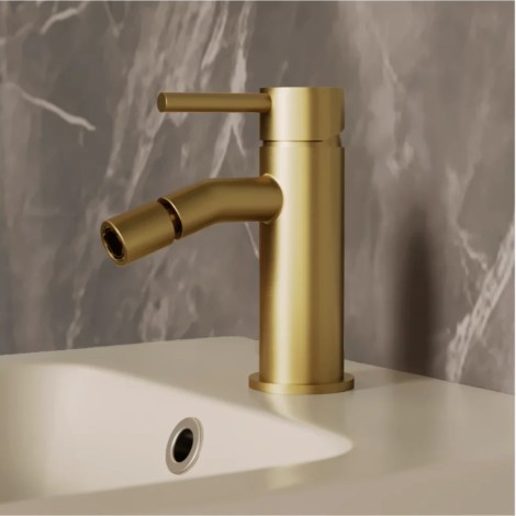 Valvex Cannoli bateria bidetowa stojąca brushed gold