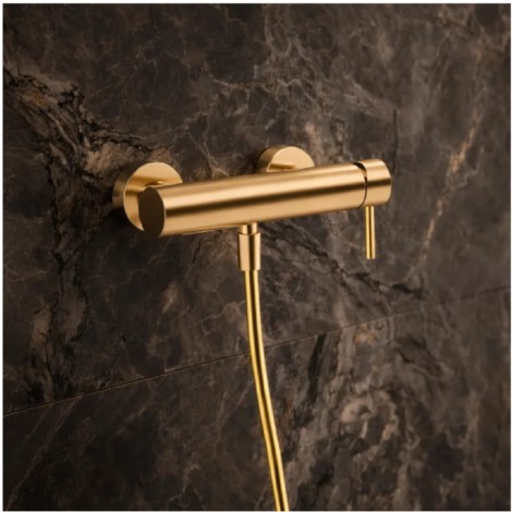 Valvex Cannoli bateria natryskowa ścienna bez zestawu natryskowego brushed gold