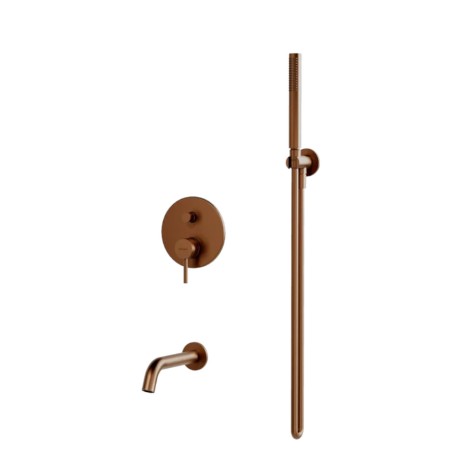 Valvex Cannoli zestaw wannowo-prysznicowy podtynkowy satin copper