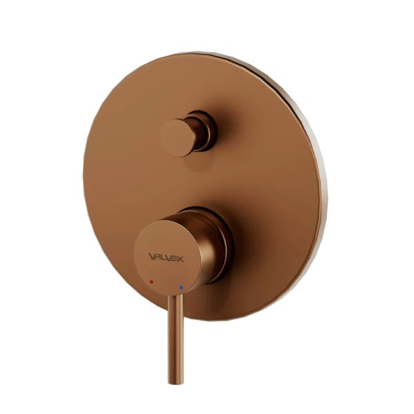 Valvex Cannoli bateria natryskowa podtynkowa 2-funkcyjna satin copper