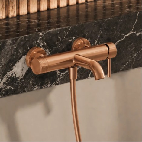 Valvex Cannoli bateria wannowa ścienna bez natrysku satin copper