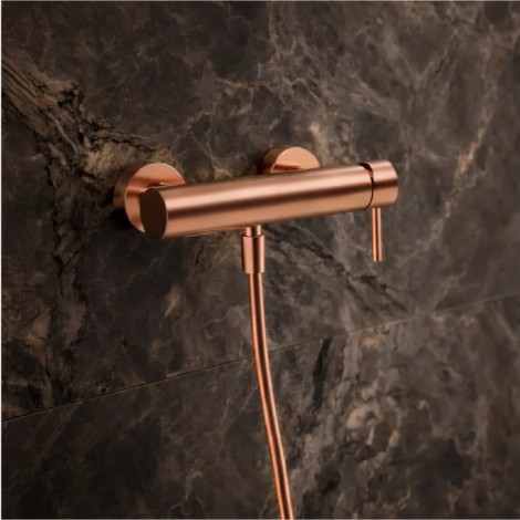 Valvex Cannoli bateria natryskowa ścienna bez zestawu natryskowego satin copper