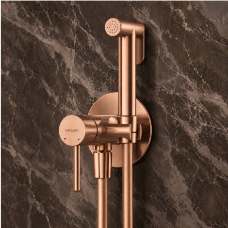 Valvex Cannoli bateria bidetowa podtynkowy satin copper