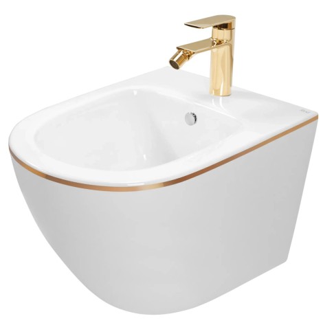 Rea Carlo mini bidet podwieszany white gold
